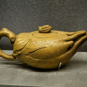 Yixing Zisha Teapot "Lotus Leaf" – Duan Ni (buff clay), 140ml